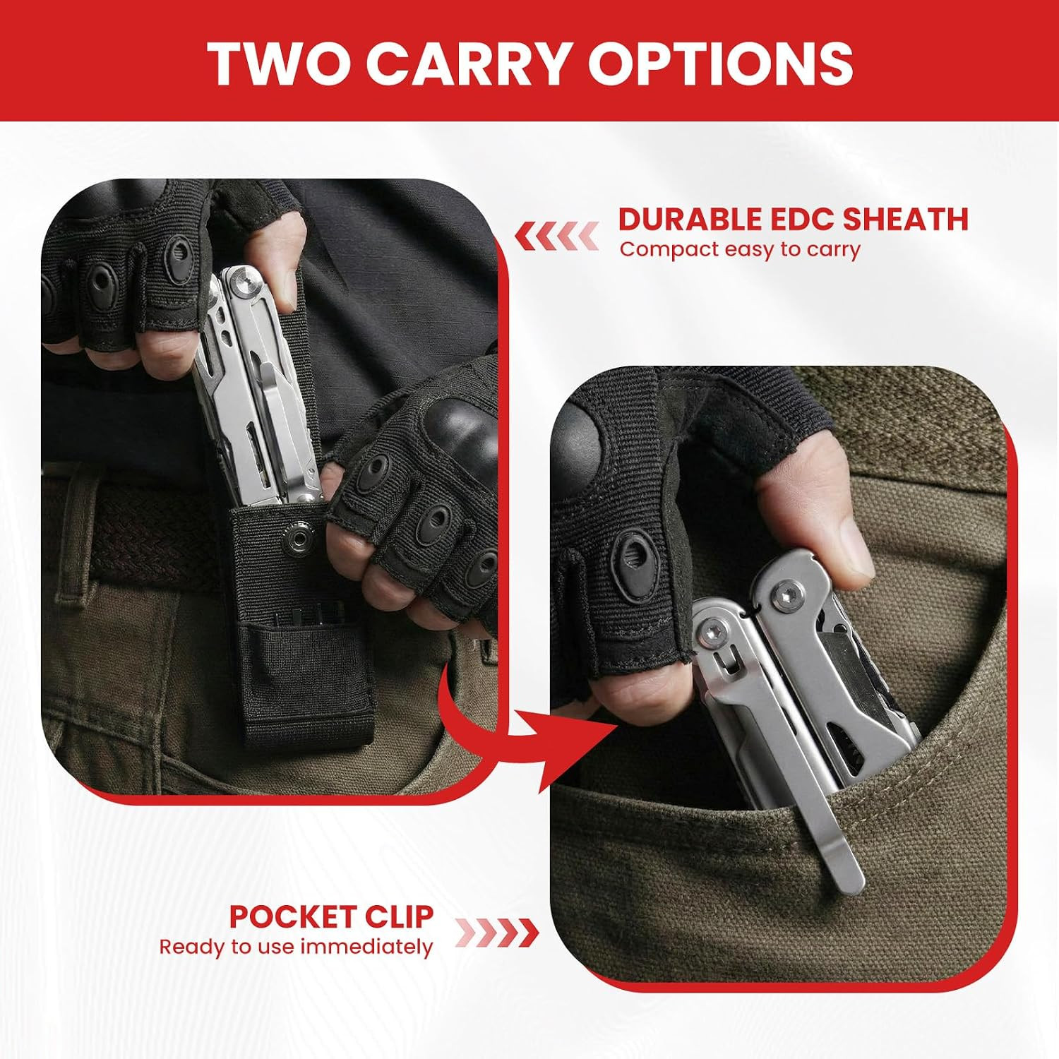 Multitool, 29-in-1 Stainless Steel Multi Tool Pliers with Screwdriver Sleeve, Da