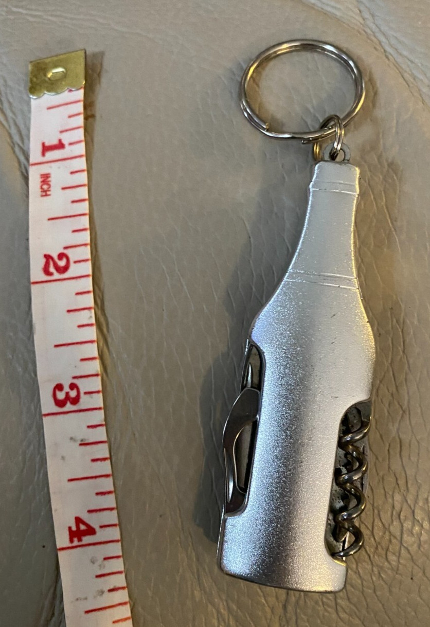 Multi-Purpose Tools Corkscrew Pocket Knife Bottle Opener Key ring
