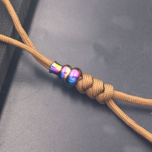 EDC Ornaments TC4 Titanium Outdoor Key Parachute Cord DIY Tool Lanyard Bead Toy