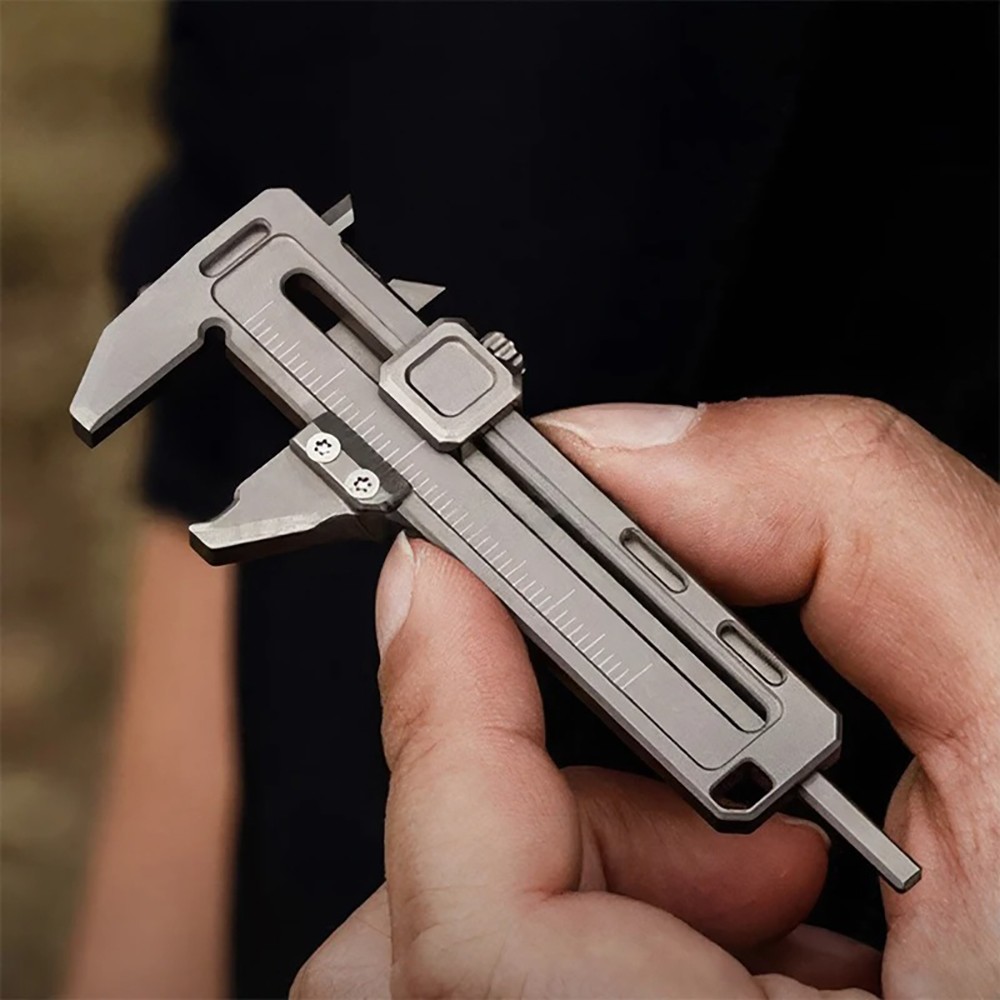 1x Portable Pocket Vernier Caliper fits for EDC Tool & Precision Measuring Needs