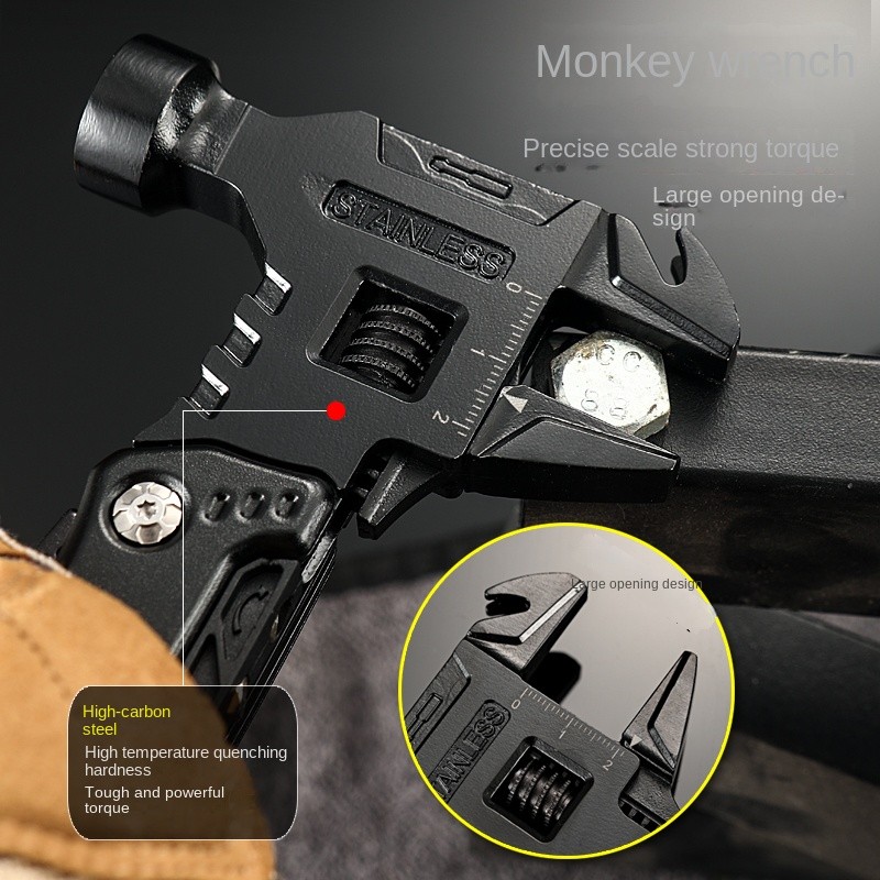 Multitool Pliers Stainless Steel Claw Hammer Camping Hunting Survival Gear Kit