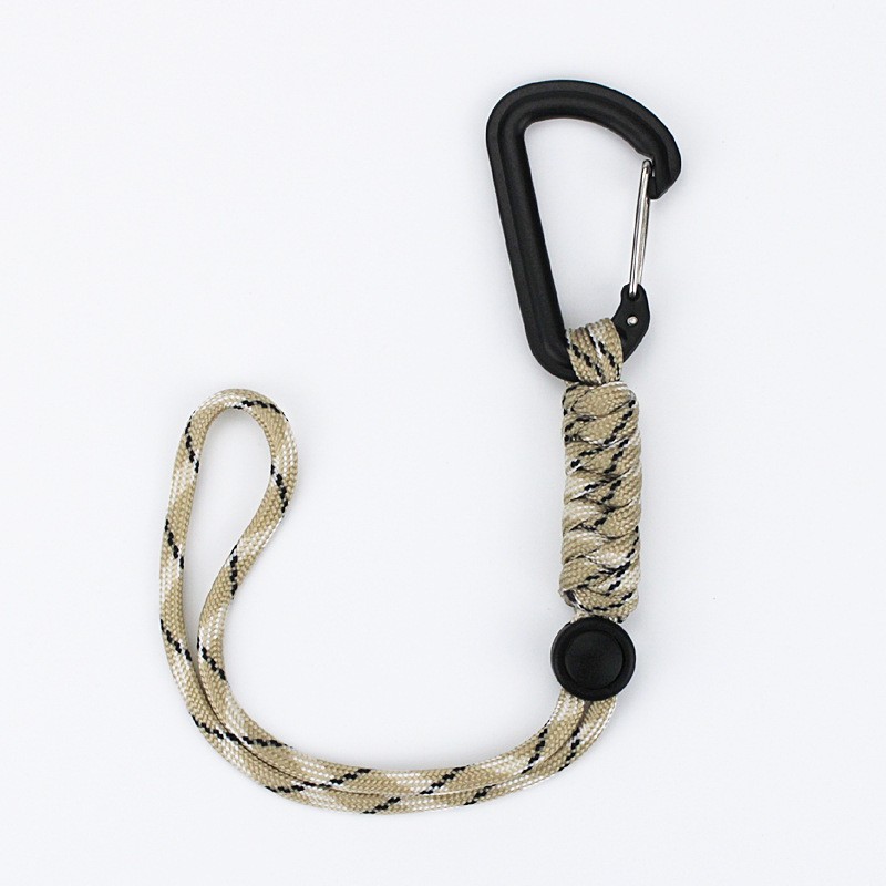 Outdoor Tactical Hook Bag Carabiner Camping Emergency Paracord Keychain