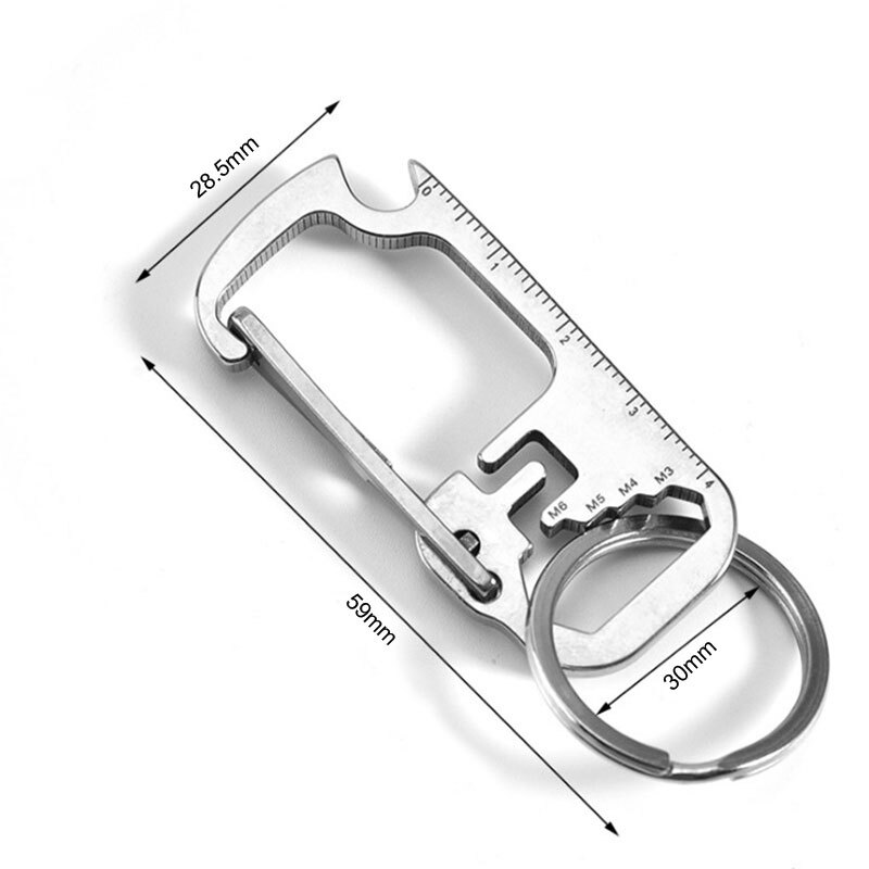 Outdoor EDC Multi Tools Waist Hanging Carabiner Creative Portable Keychain