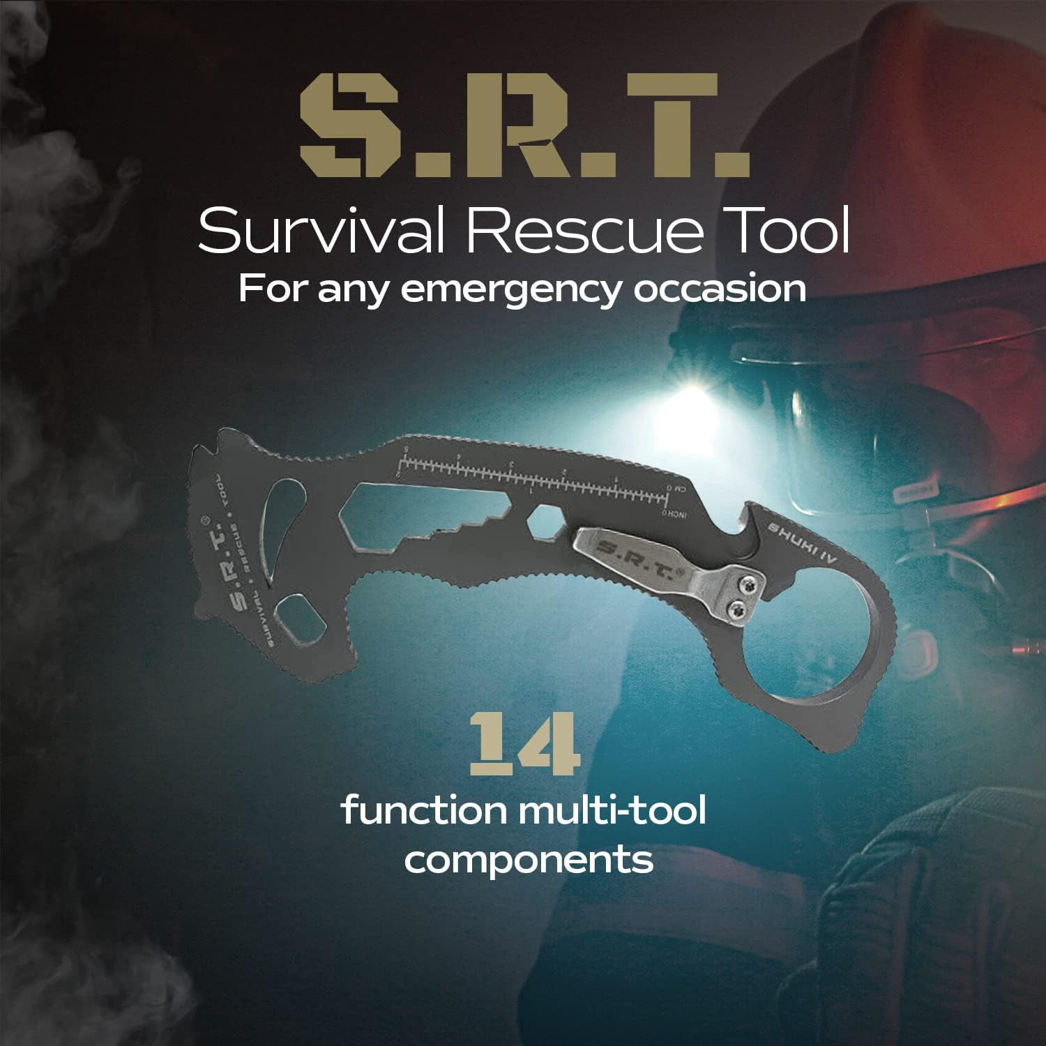 Survival Rescue Tool – 14 Function Premium Rescue Automobile Multitool for Every