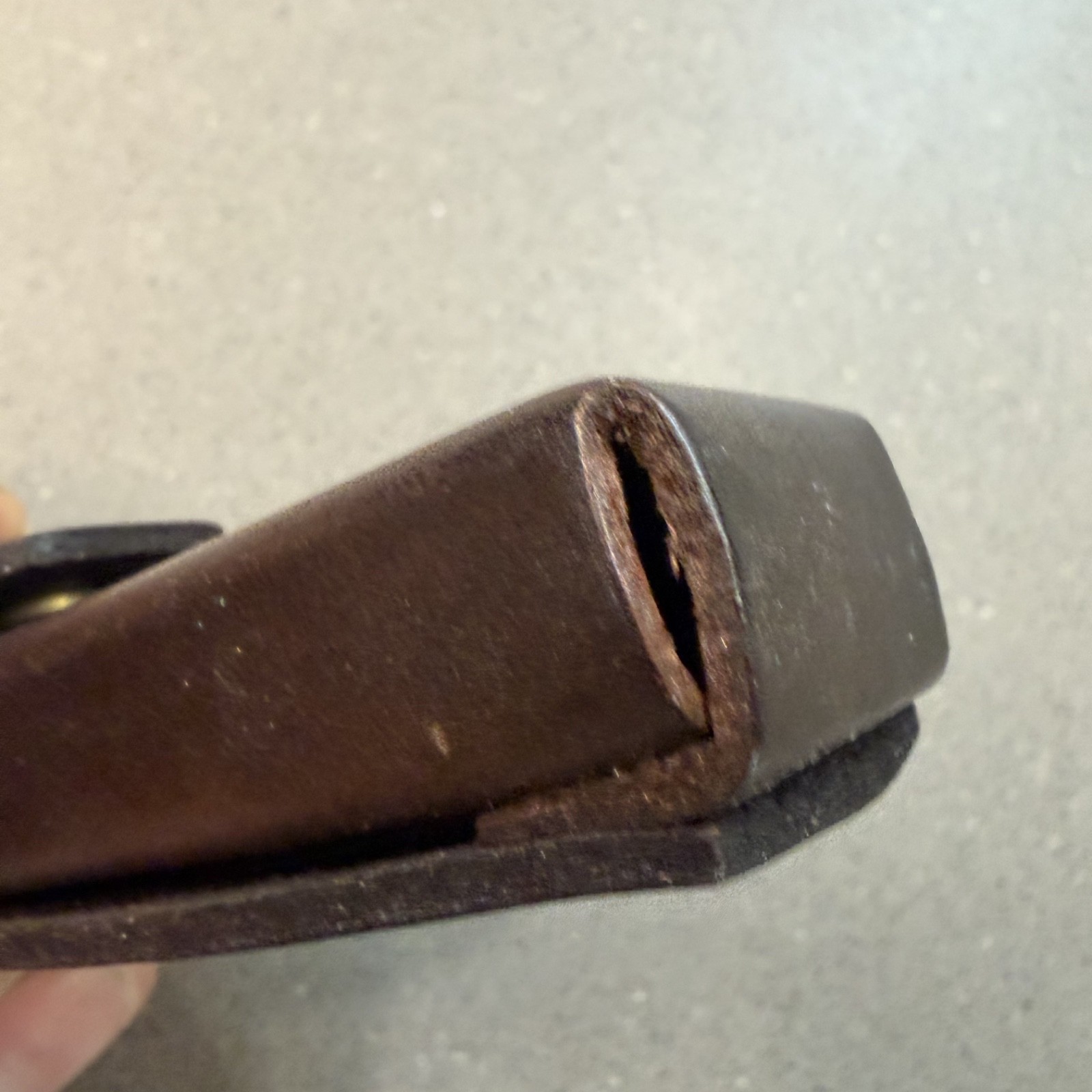 Leatherman Original Black Leather Belt Sheath ONLY – 4” Tool Case- Vintage NOS