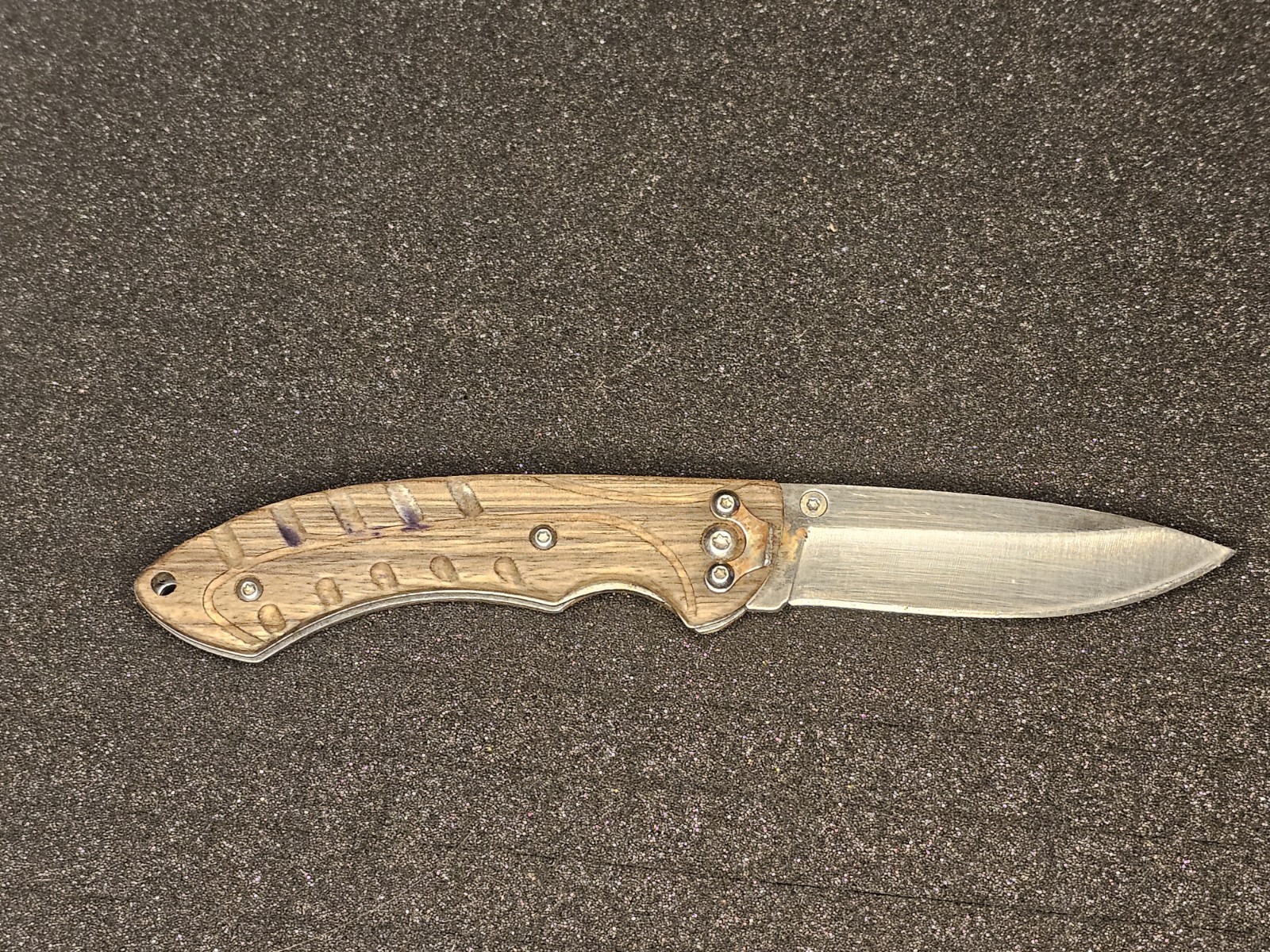 BUCK 327Nobleman SILVER Stainless Steel plain EDGE Blade Linerlock Folding Knife