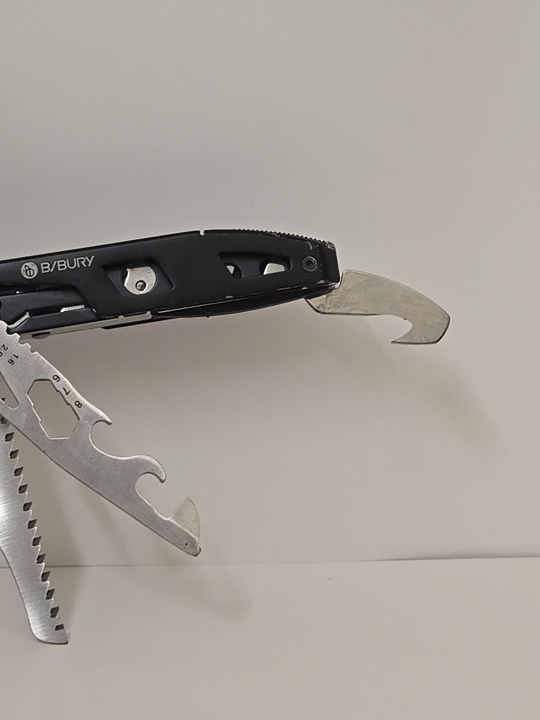B/Bury Multi-Tool File Pliers Screwdrivers Glass Break