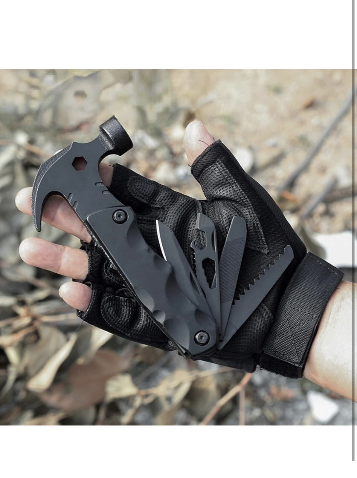 Multifunctional Life-saving Claw Hammer Car Survival Foldable Outdoor Tool /gray