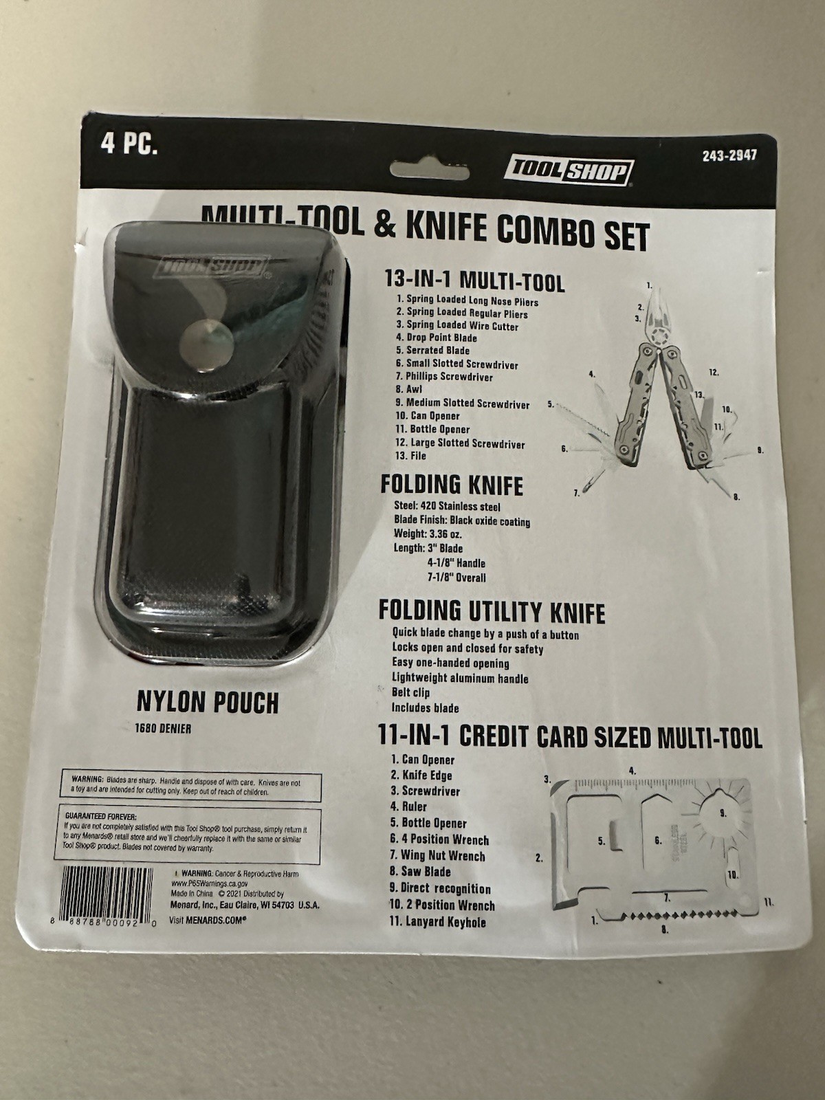 Multi-Tool &Knife Combo Set