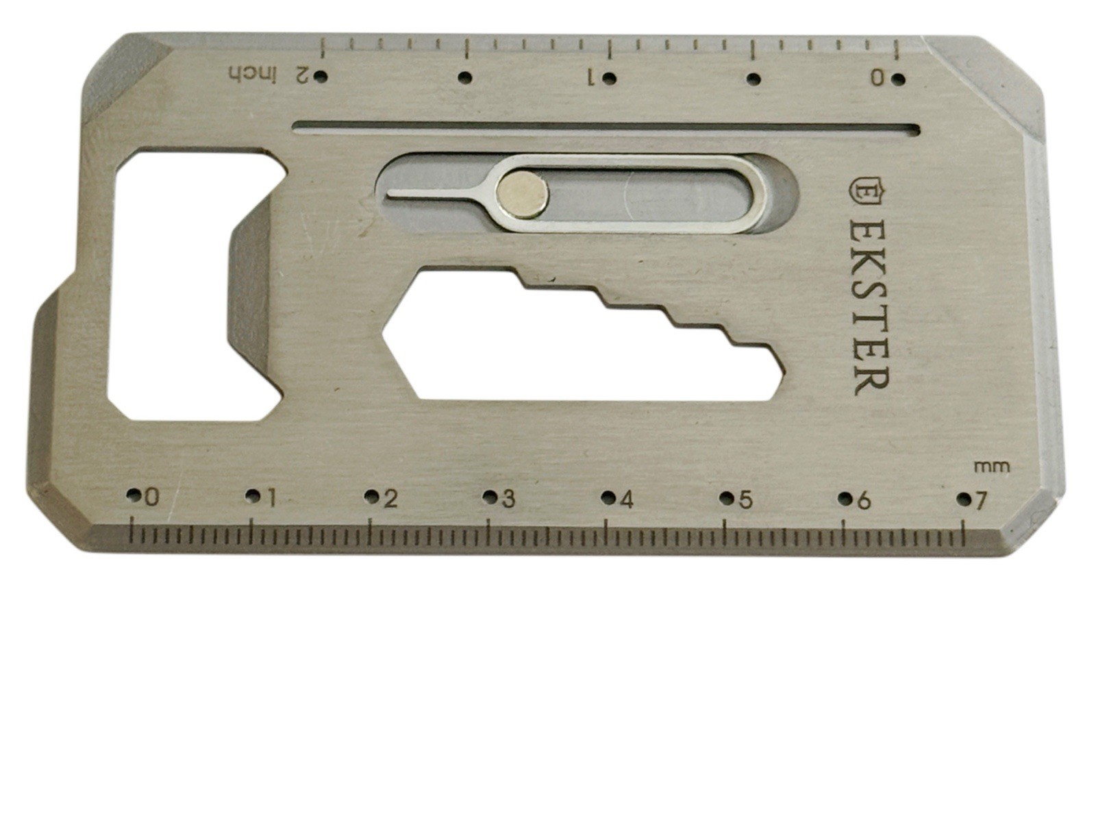 Ekster 8-in-1 Stainless Steel Tool Card – Silver