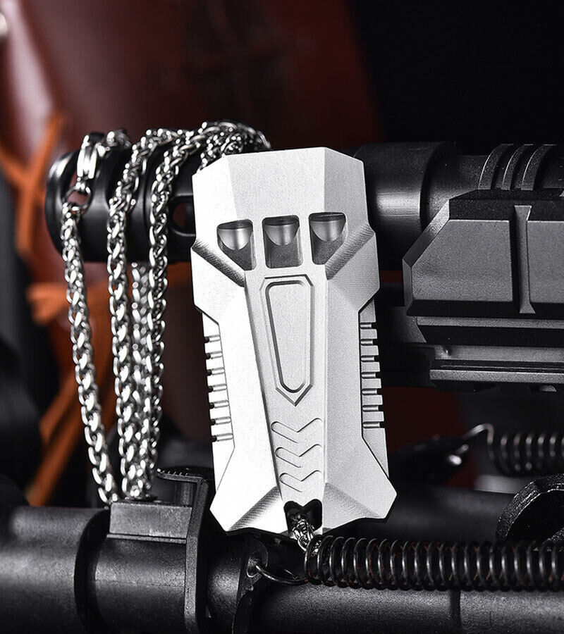 Aluminium Alloy 3 Tube Whistle Outdoor Camping Survival EDC keychain Tool 120dB+