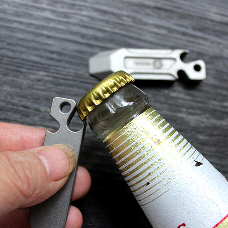 TITANER Titanium Alloy Pocket Pry Bar Crowbar Camping Opener EDC Multi Tools