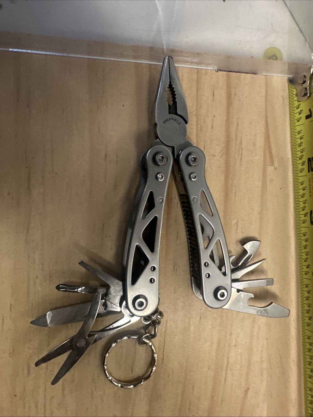 Sheffield 12-in-1 Mini Multitool Key Chain Folding Pocket