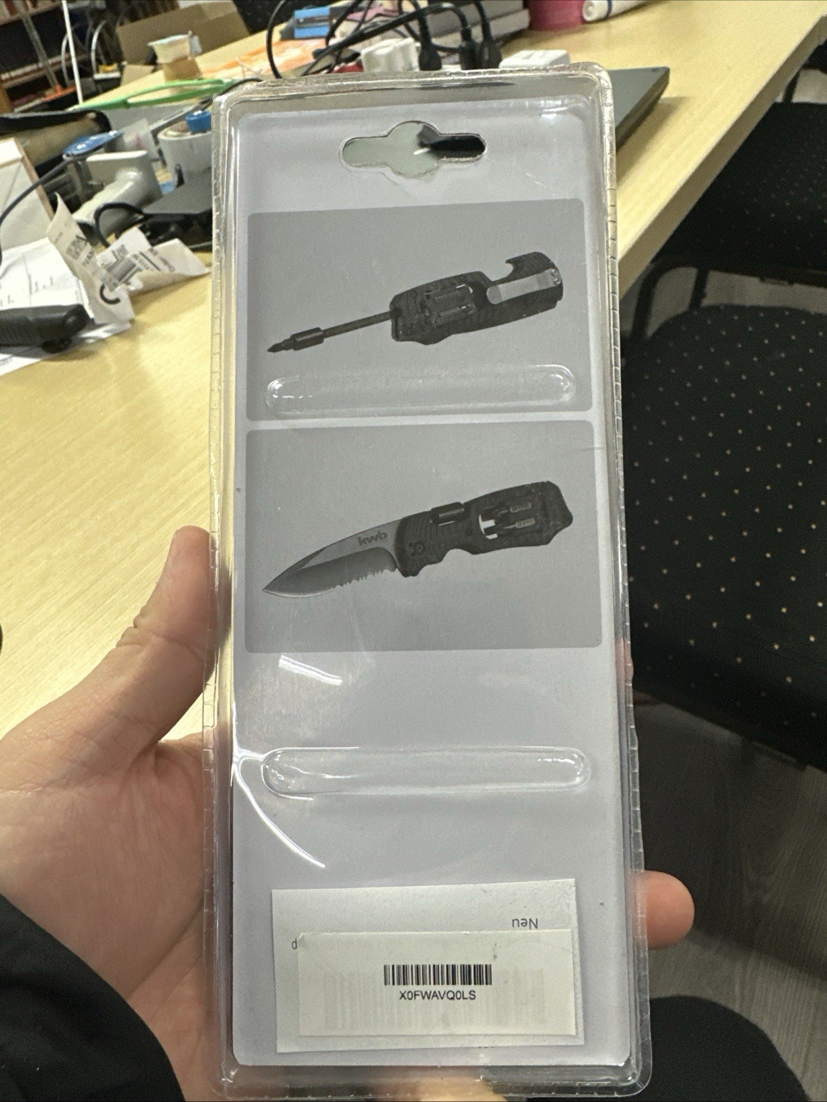 KWB Taschenmesser mit Schraubendreher Bithalter Säge Flaschenöffner Gürtelclip