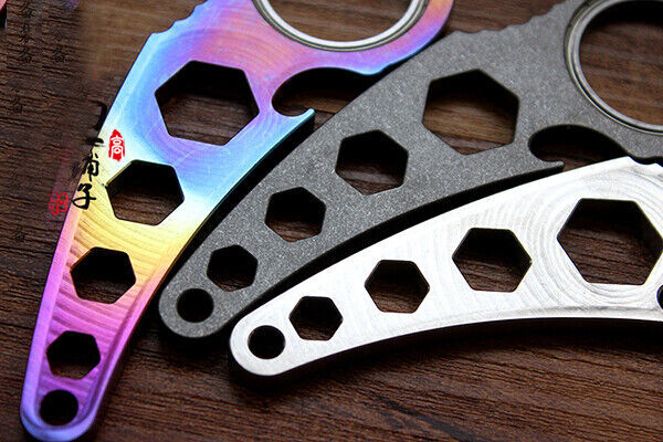 Titanium Alloy Rotary Wrench Bottle Opener 1/4 M5 M6 M8 Hexagon Wrench EDC Tools