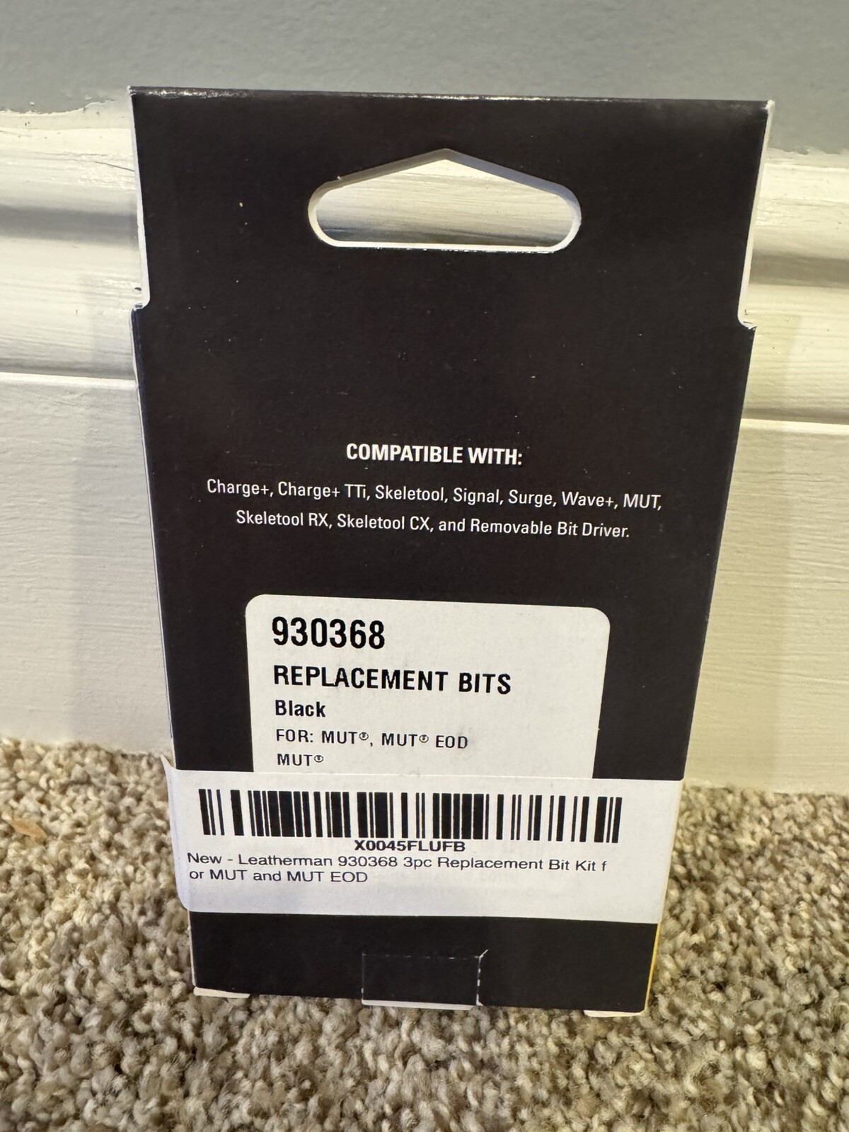Leatherman Flat Bits 930368 Replacement Bits 3 Pack Black For MUT EOD New In Box