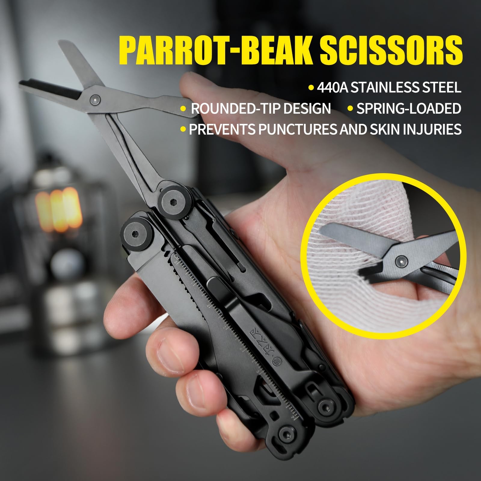 19-in-1 Multitool Pliers, Folding Pocket EDC Tool with Folding Blade, Scissor…