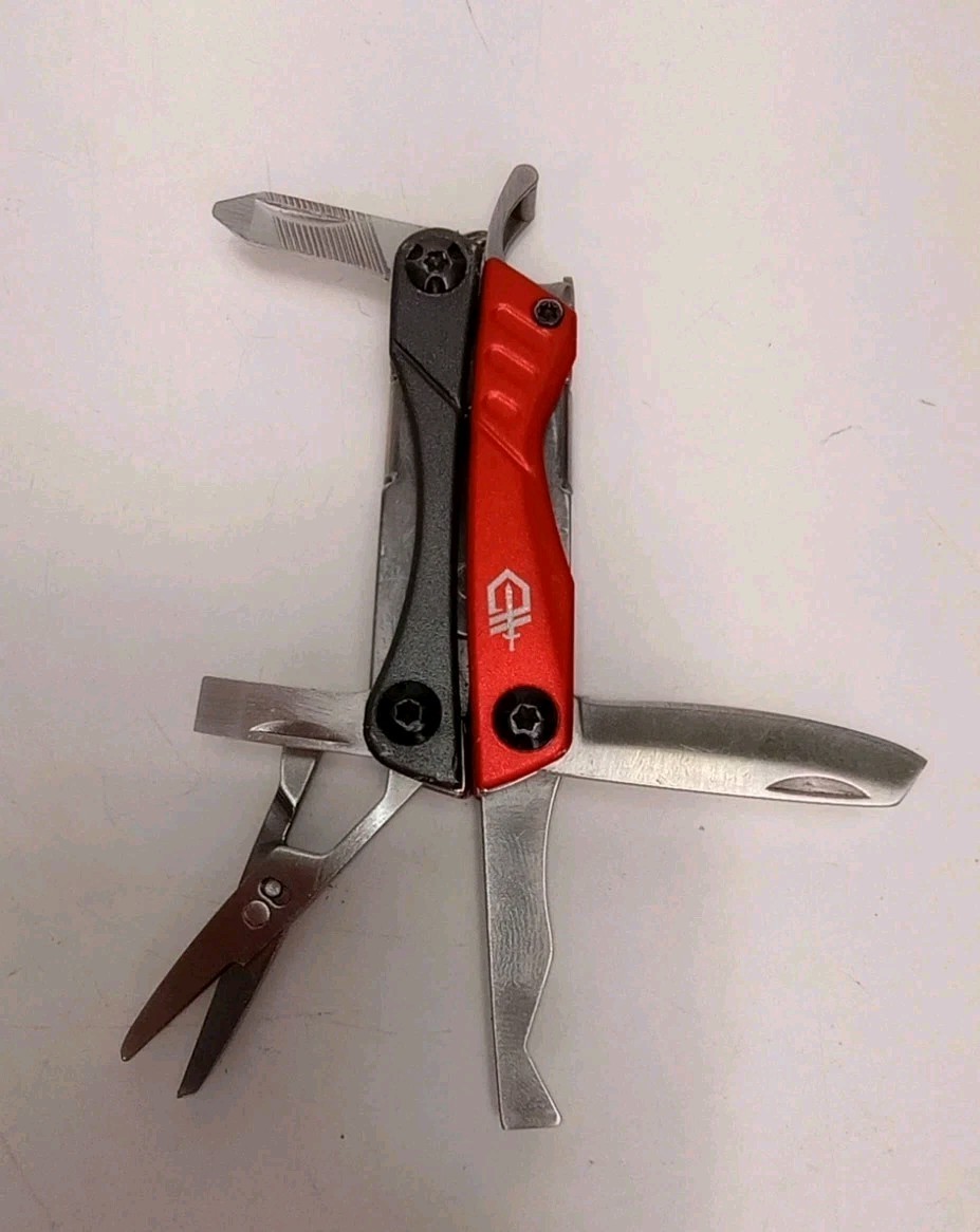 Gerber Dime Mini Multi-Tool, Knife, Pliers, Scissors, Red – Excellent Condition