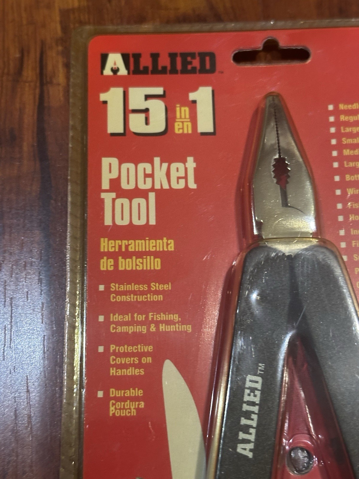Vintage 1998 Allied 15-in-1 Pocket Knife Pliers Folding Multi Tool w/ Pouch New