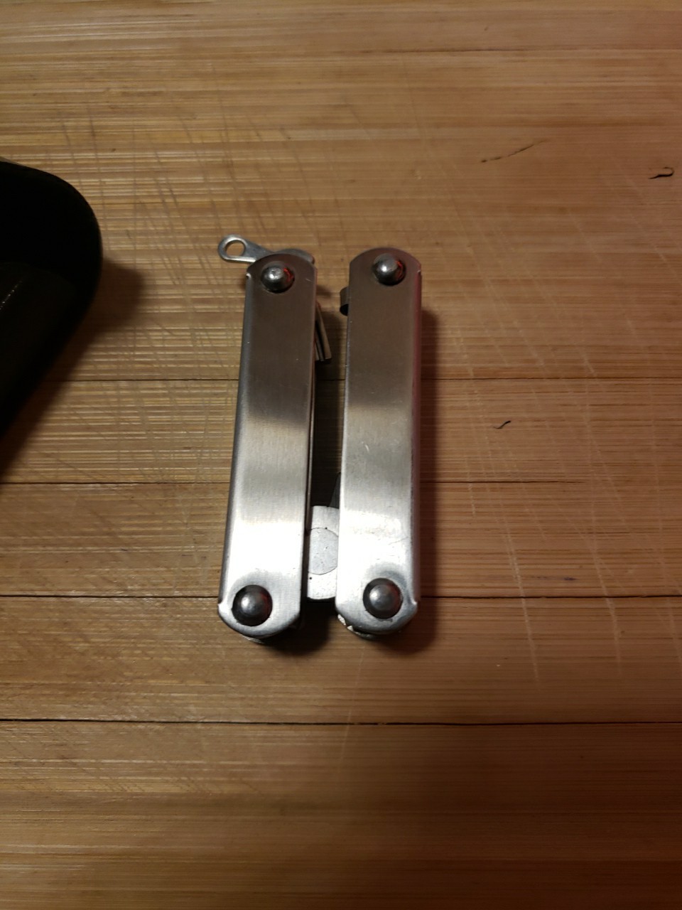 Stainless Steel Multi Tool Set with Leather Case – #838. GC. Unbranded