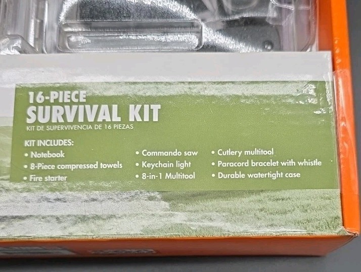 Ozark Trail Outdoor Equipment 16-Piece Survival Kit NEW IN BOX