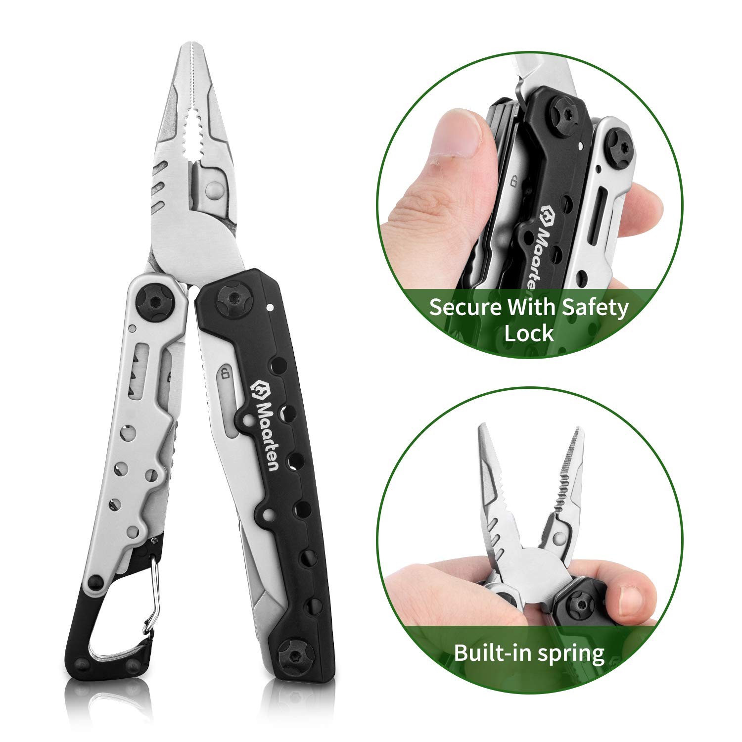 Multi-Function Pliers, 11 in 1 Small Carabiner Multitool Tool, Foldable …