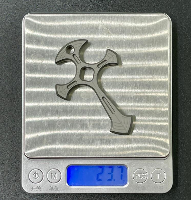 TC21 Titanium Alloy CNC Cross Necklace Pendant Bead Keychain Outdoor EDC Tools