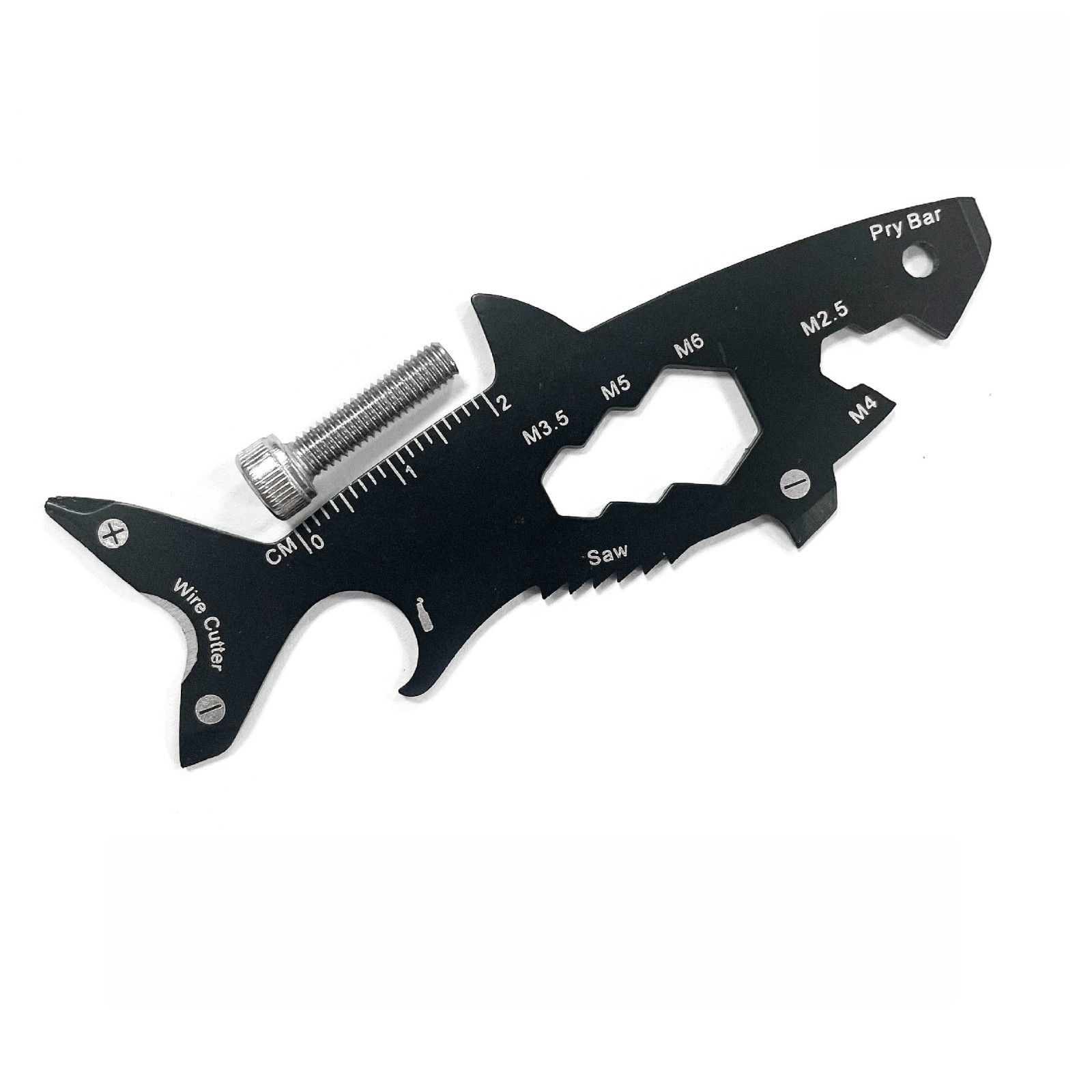 Multitool Pocket Tool 15-in-1 Multi-tool Outdoor Sports Shark Gift Keychain