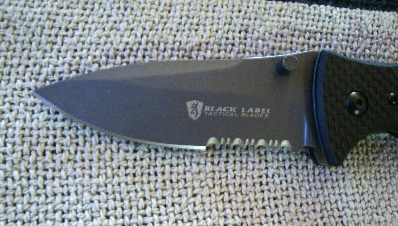 NEW – Browning -folding knife -SS- steel – titanium finished blade – G 10 handle