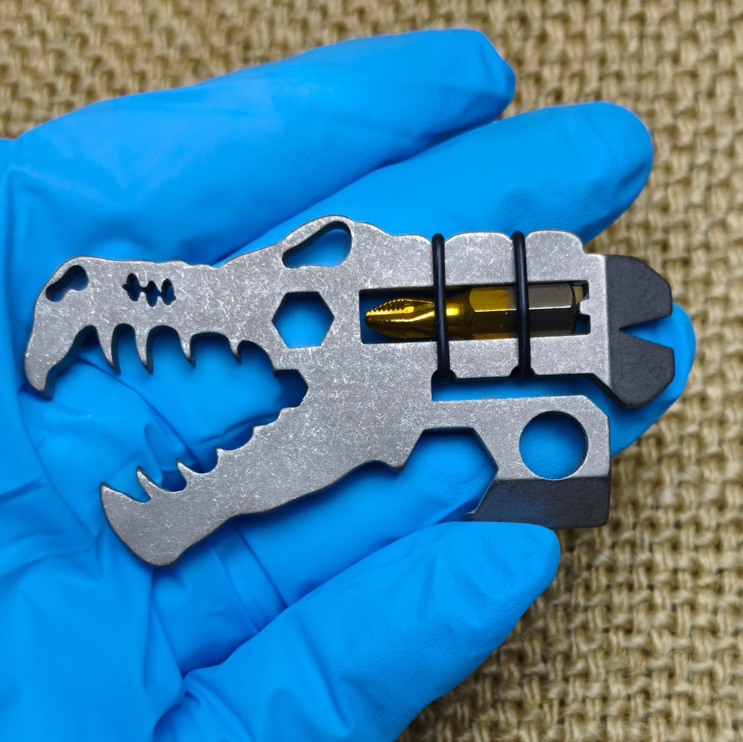 opener EDC outdoor key chain pocket multi tools light Dragon REX dinosaur