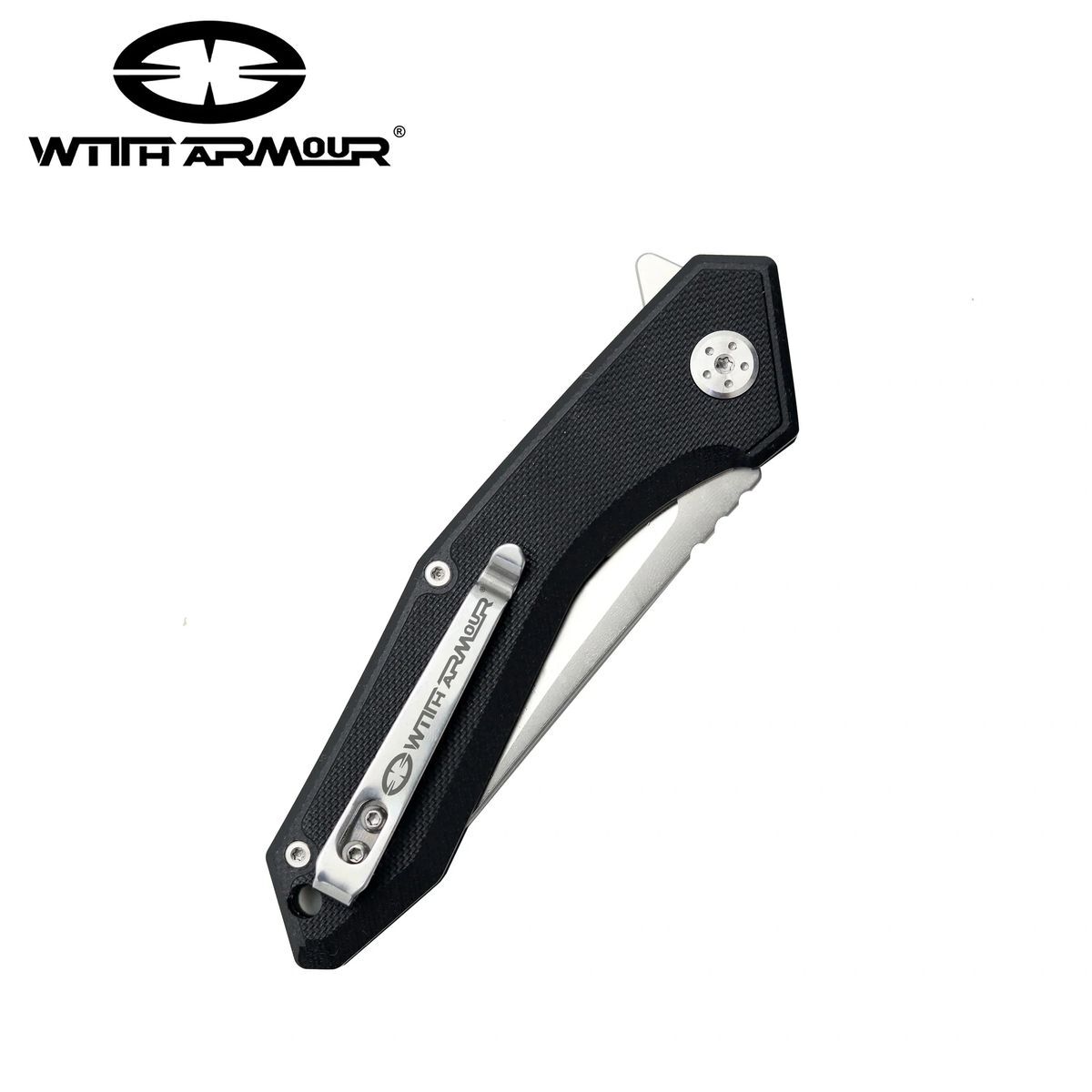 WithArmour WA-082CFG- Ball Bearing Pivot- 4.75″ Black Carbon Fiber pocket knife