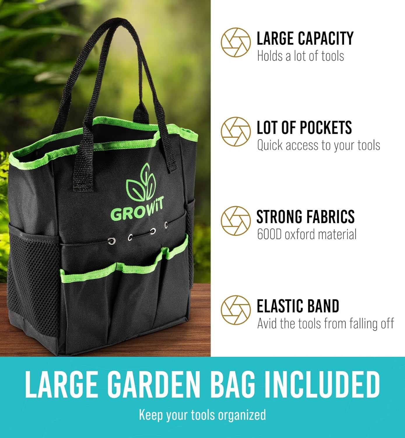 GROWIT Heavy Duty Gardening Tools – 23-Piece Gardening Gifts for Women, Men, Mom