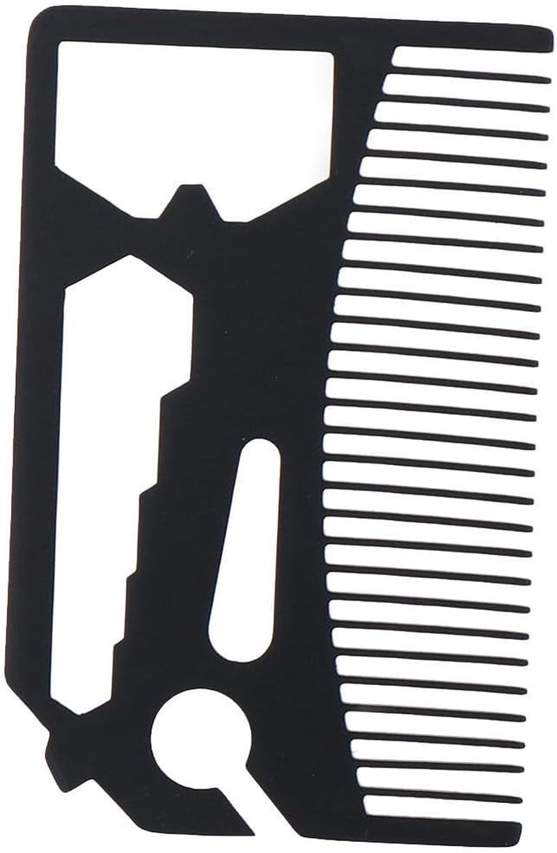 Multifunctional Utility Credit Card Size Comb, Multi Tool Bottle Opener, Stainle
