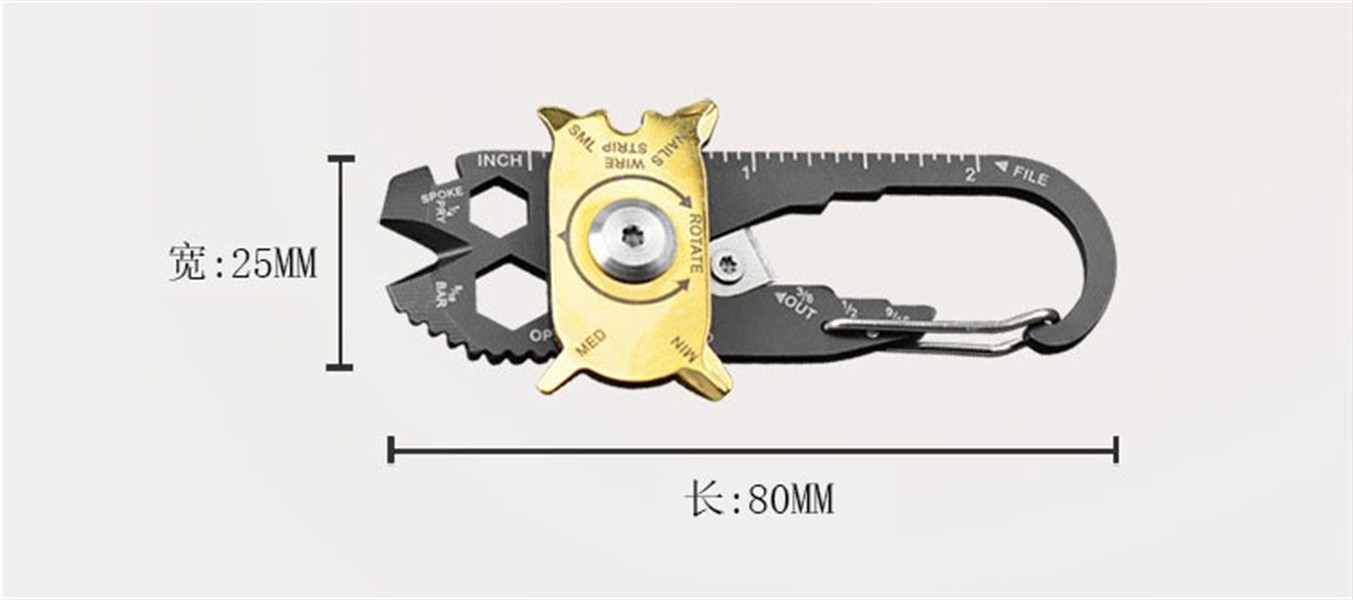 Outdoor 20 in 1 Multi Functional Combination Tool Stainless Steel EDC Tool Card
