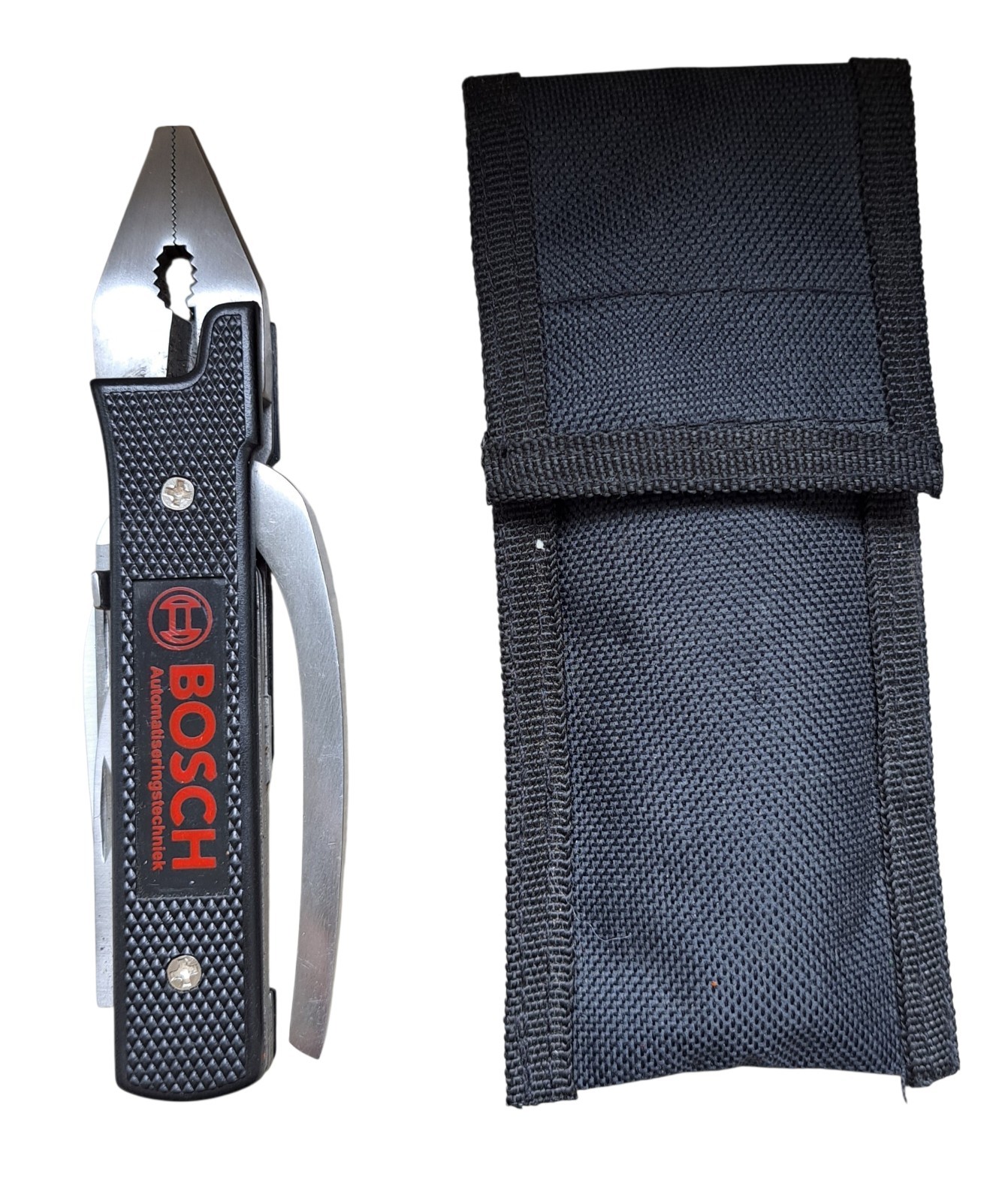 Vintage BOSCH Automatiseringstechniek Multi Tool Folding Pocket Knife Pliers w/