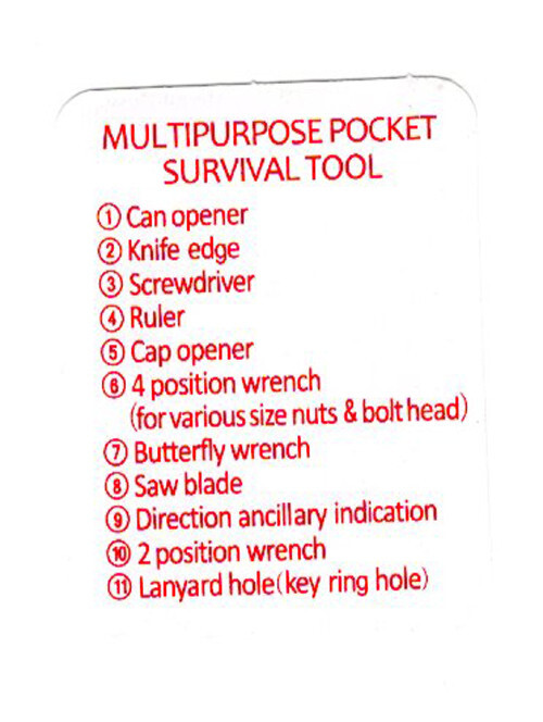 Credit card knives 11 in 1 multi tools wallet thin pocket survival knife