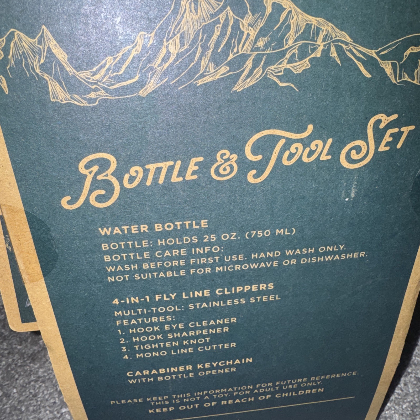 Adventure Water Bottle & Fishing Tool Set