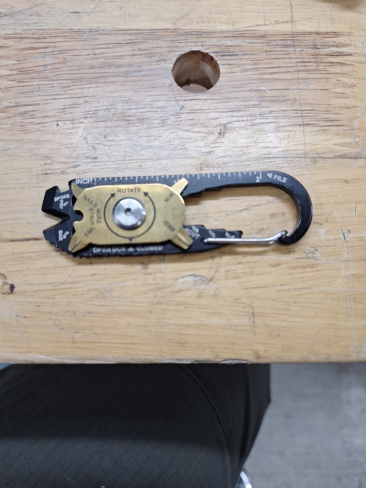 True Utility FIXR 20-in-1 Pocket Multi-Tool Carabiner 3.25″ Back