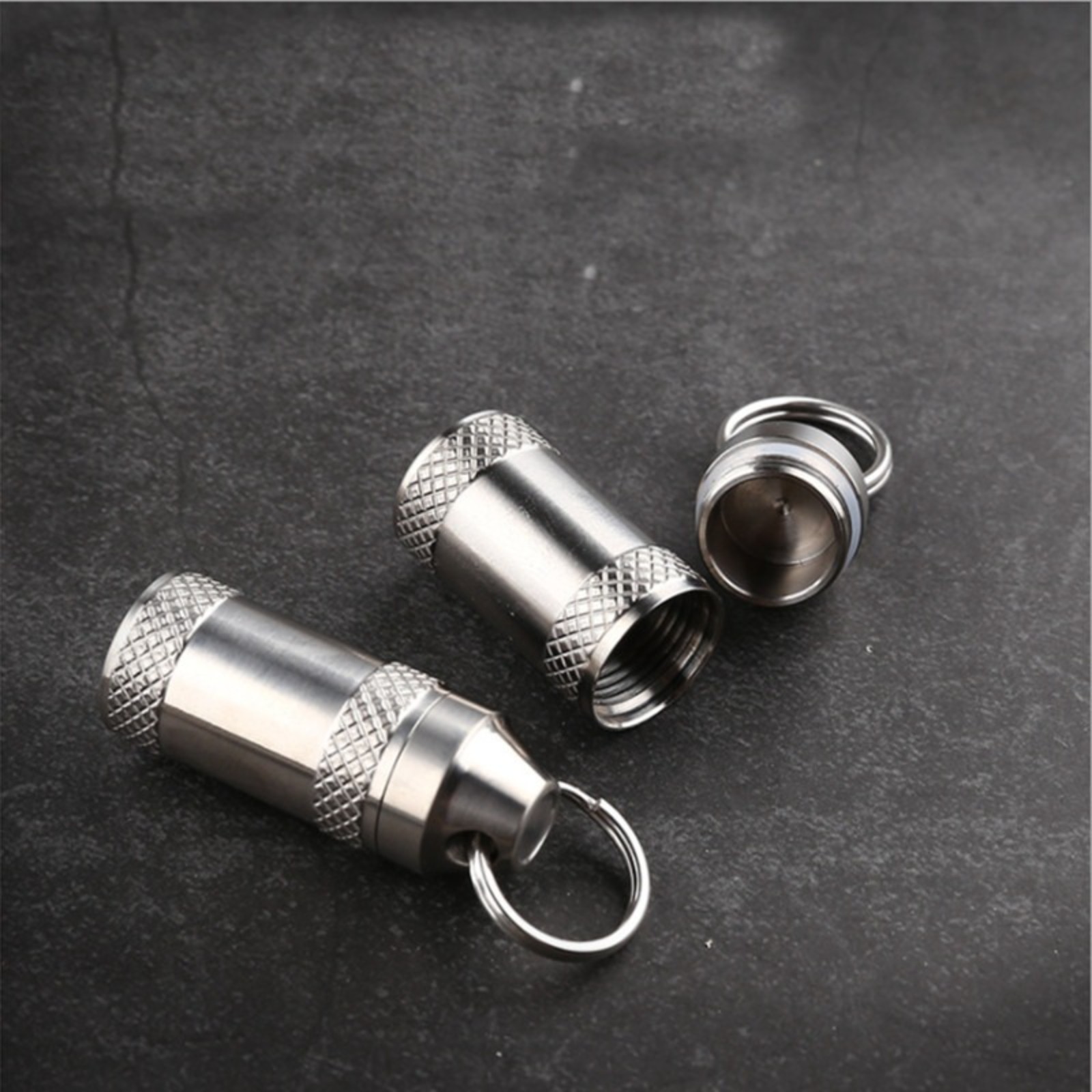 NEW Titanium Alloy Waterproof Case Pill Box Portable Container Pill Storage Box