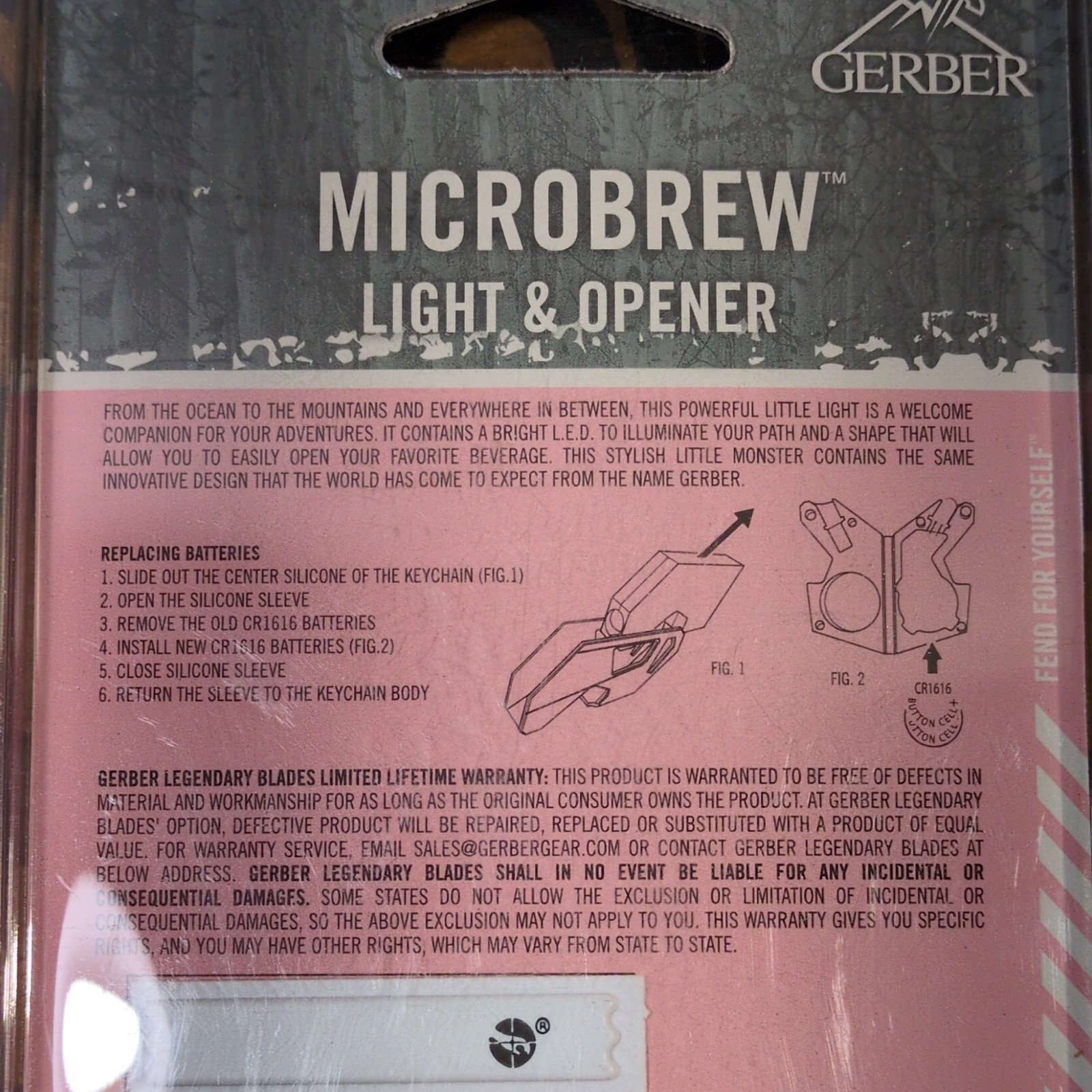 VTG Discontinued Gerber Micro Brew Light & Opener, Needs Battery