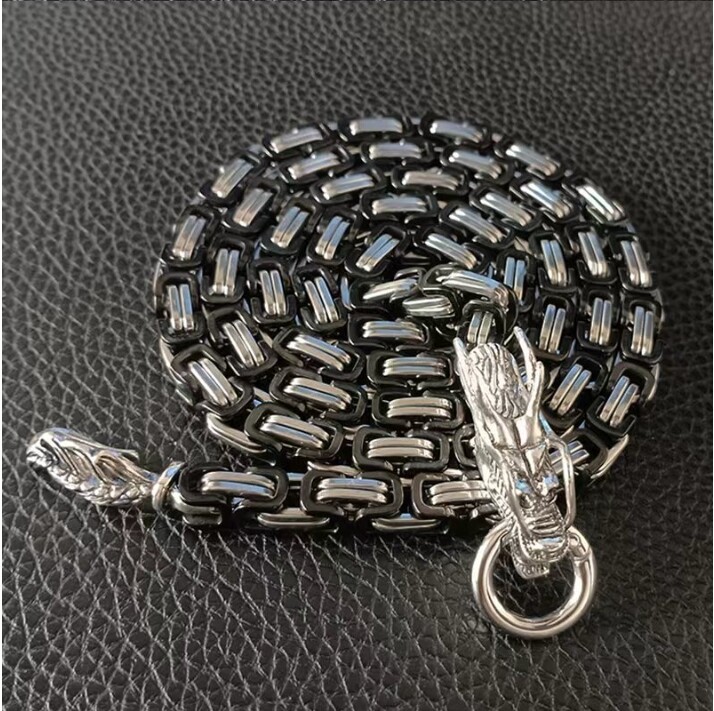Hot Mens Tactical Bracelet Titanium Steel Defense Survival Necklace Chain Party
