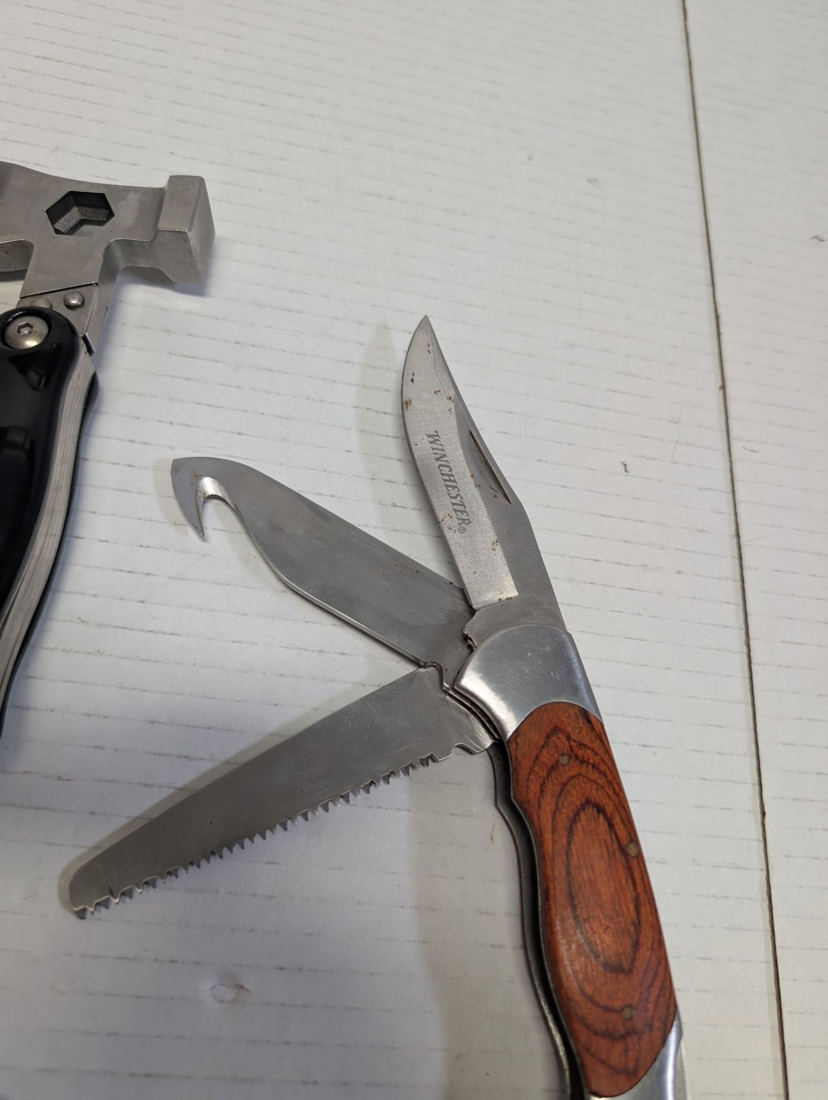 Stanley Multi Tool Hatchet Multitool & Winchester Folding Knife Set Pocket Knive