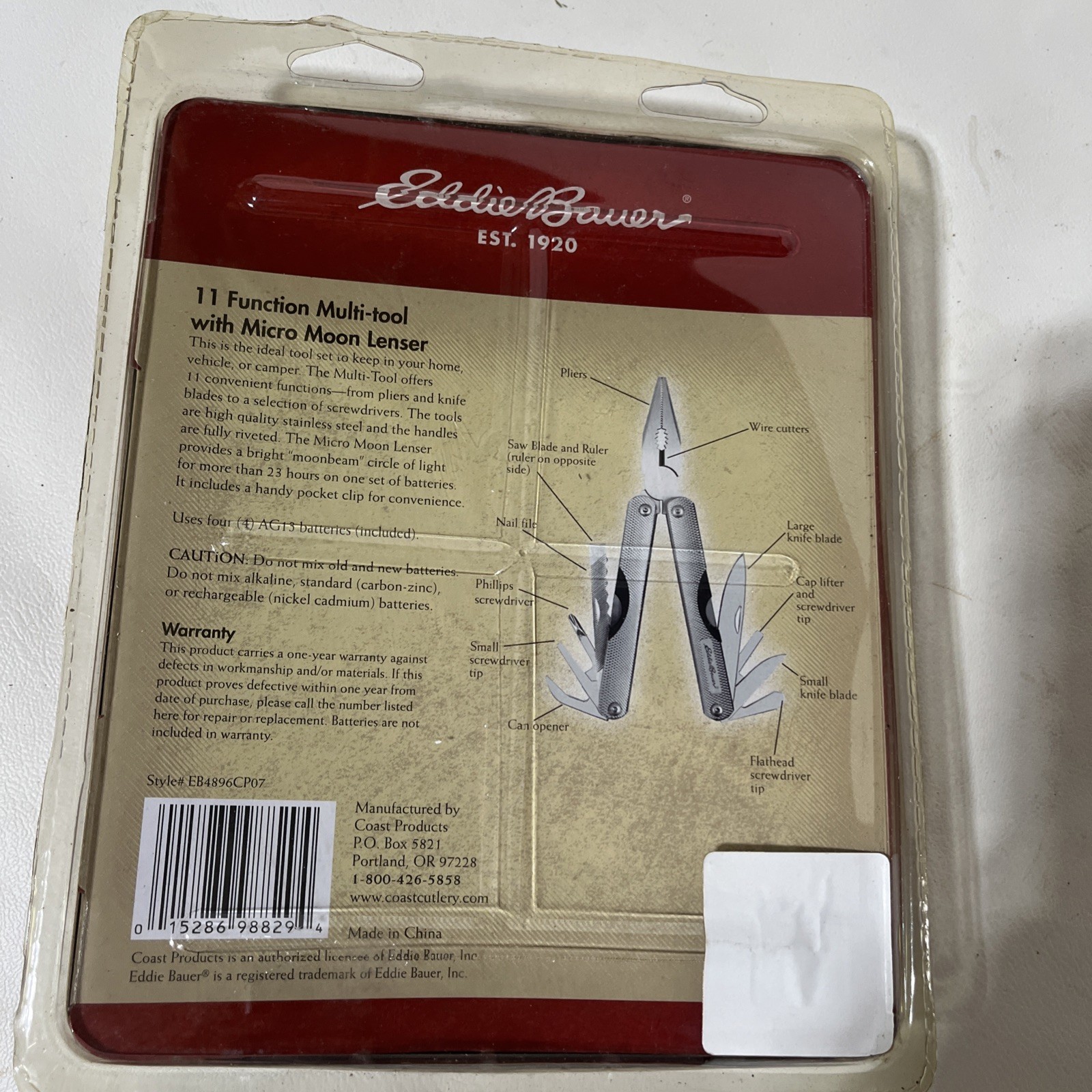 11function Multi-tool With Micro Moon Lender Eddie Bauer New In Box A13