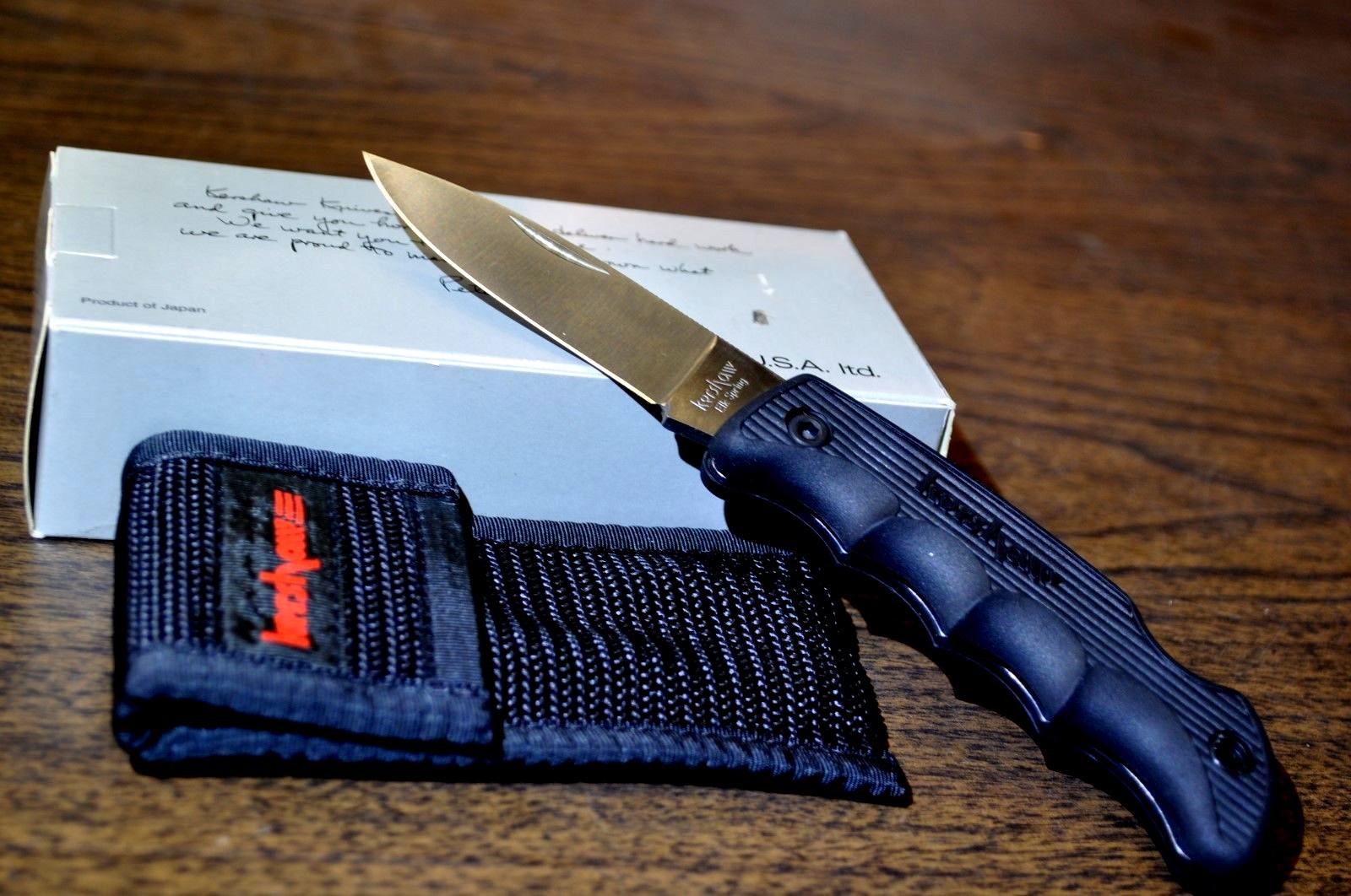 KERSHAW 1046 ELK SPRING LOCKBACK FOLDER PLAIN BLADE KNIFE MADE IN JAPAN