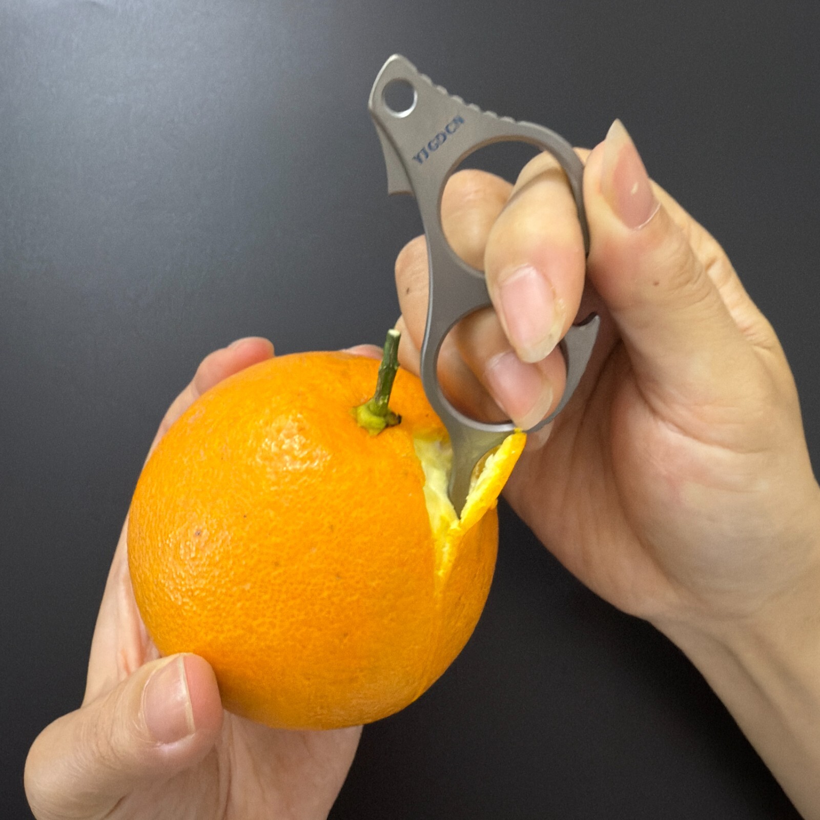 New TC4 TITANIUM Kangaroo EDC Mini Tool Ruit Orange Peeler Bottle Opener