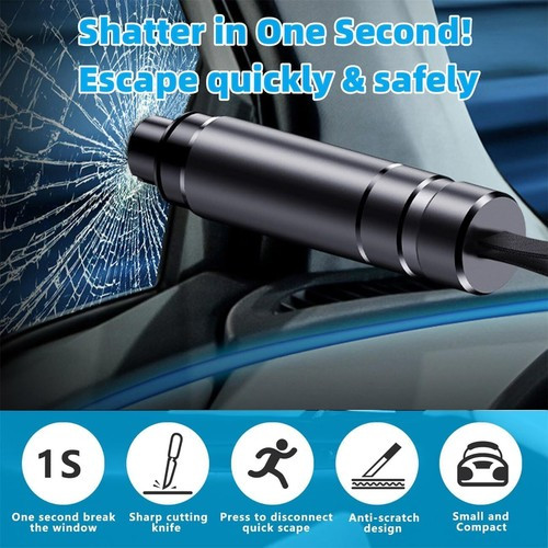 Car Safety Hammer Window Glass Breaker & Seat Belt Cutter Emergency Escape Tool