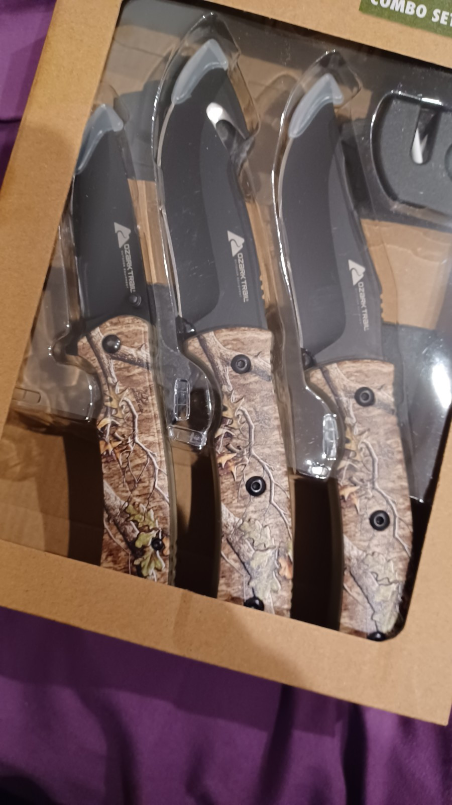 Ozark Trail 6 Piece Combo Knife Set 8.25 inches Fixed Blade & Gut Hook NEW