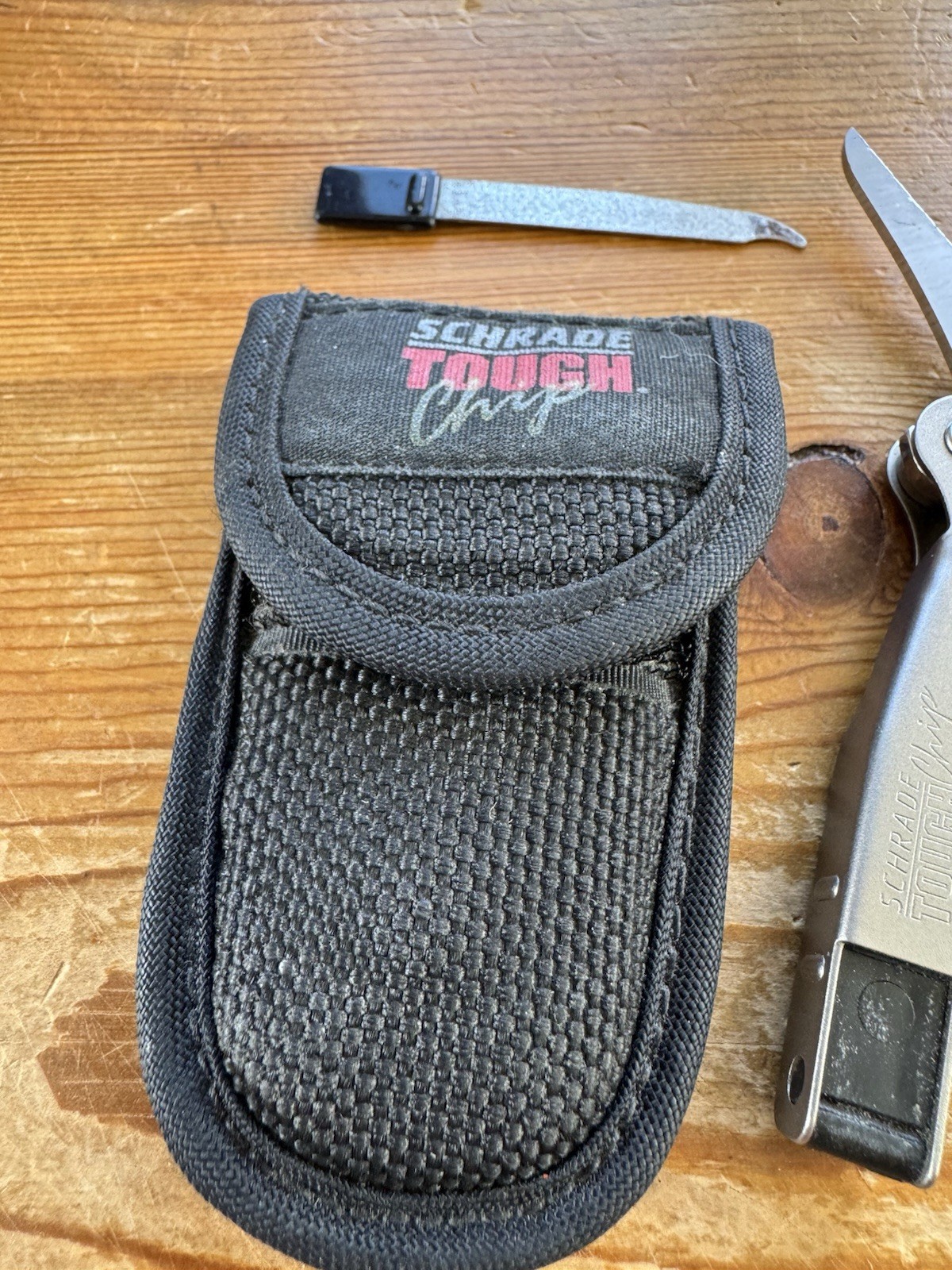 Schrade Tough Chip ST2 nylon sheath compact tool USA