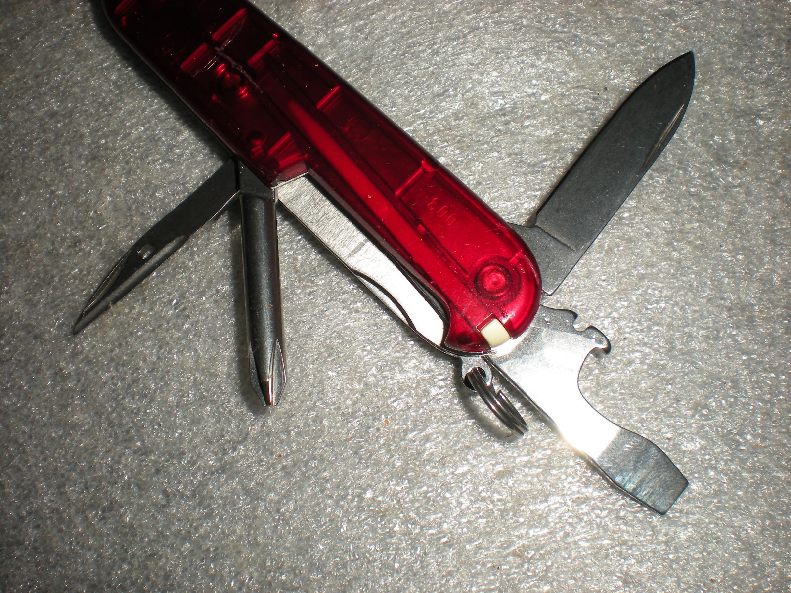 Victorinox Officier Suisse TRANSPARENT Red Swiss Made Army Knife Multi Tool
