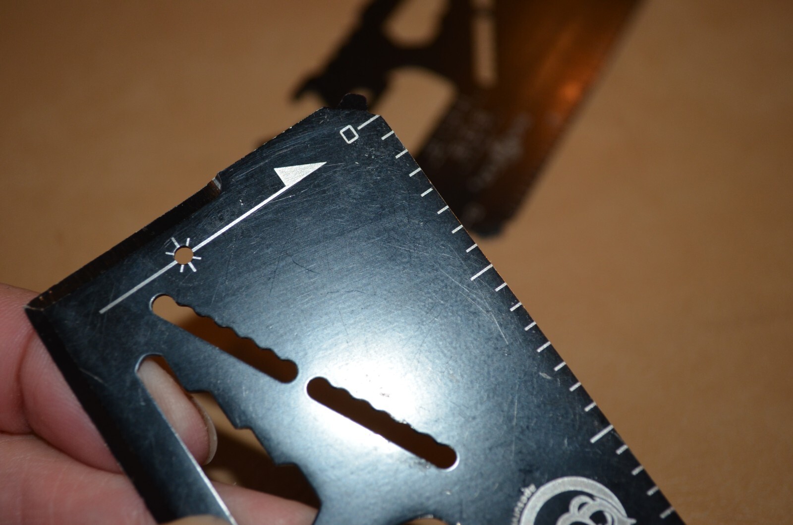 Wallet Multi Survival Tool Stainless Steel Metal Thin Small Size Hunting Black